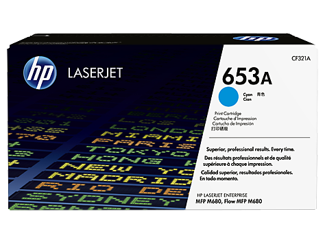HP 653A Cyan Original LaserJet Toner Cartridge (CF321A)