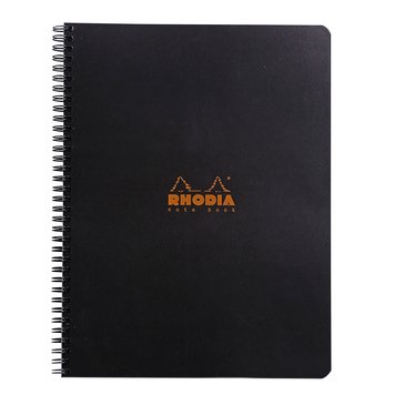 Rhodia A4+ Siyah Kapak Spiralli Kareli Defter