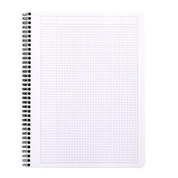 Rhodia A4+ Siyah Kapak Spiralli Kareli Defter