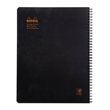 Rhodia A4+ Siyah Kapak Spiralli Kareli Defter