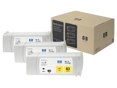 HP 83 3-pack 680-ml Yellow UV Cartridges (C5075A)