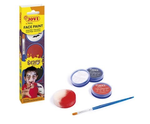 Jovi Krem Yüz Boyası Scary World 3 Renk+Fırça+Sünger