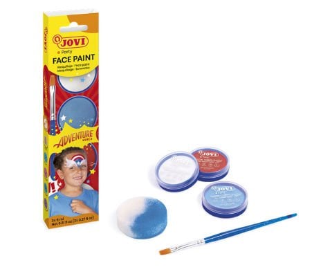 Jovi Krem Yüz Boyası Adventure World 3 Renk+Fırça+Sünger