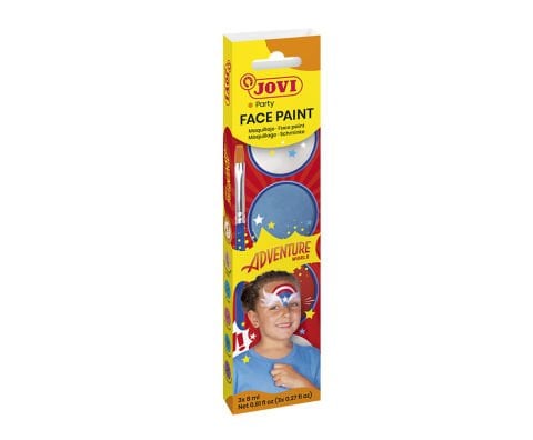 Jovi Krem Yüz Boyası Adventure World 3 Renk+Fırça+Sünger