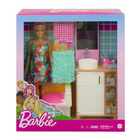 Barbie Bebek ve Oda Oyun Seti GRG87