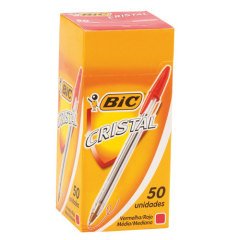 Bic Cristal Fine Tükenmez Kalem 50'li Kutu Kırmızı