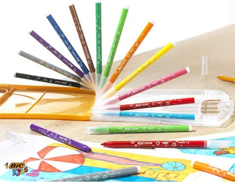 Bic Kid Couleur Keçeli Boya Kalemi 12 Renk Yelpaze Plastik Kutulu