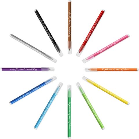 Bic Kid Couleur Keçeli Boya Kalemi 12 Renk Yelpaze Plastik Kutulu