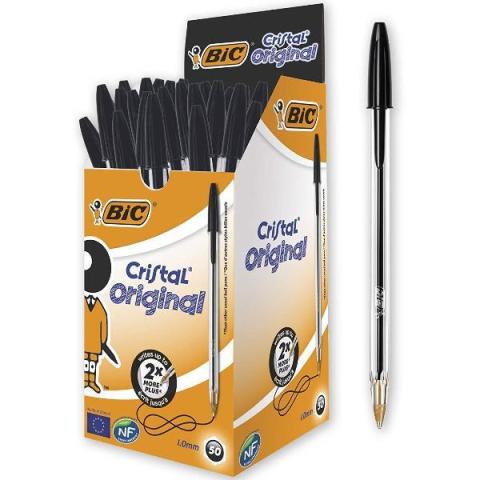 Bic Cristal Medium Tükenmez Kalem Siyah 50'li Kutu