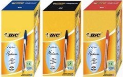 Bic Cristal Medium Tükenmez Kalem Siyah 50'li Kutu