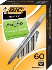 Bic Round Stick Tükenmez Kalem 60'lı Siyah