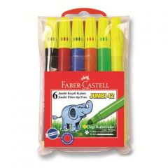 Faber-Castell Jumbi-Neon Floresan Markör 6'lı Poşet