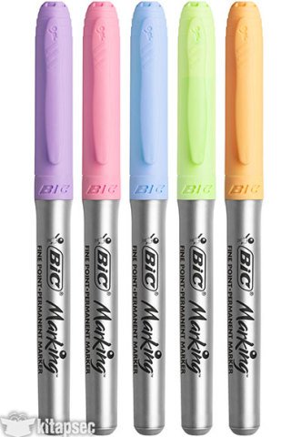 Bic Marking Permanent Kalem Pastel 6 Renk