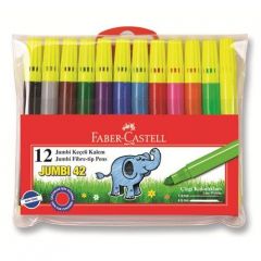 Faber-Castell Jumbi-Neon Floresan Markör 12'li Poşet