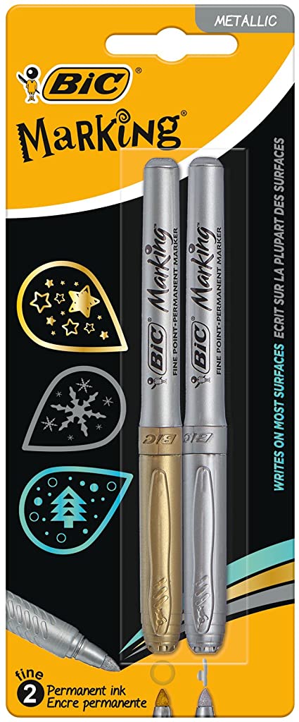 Bic Marking Permanent Kalem Altın-Gümüş Set