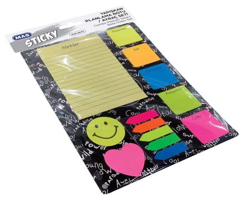 Mas Kombo Yapışkanlı Not Kağıdı Seti 3676
