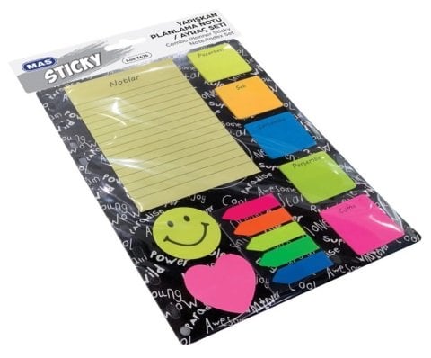 Mas Kombo Yapışkanlı Not Kağıdı Seti 3676