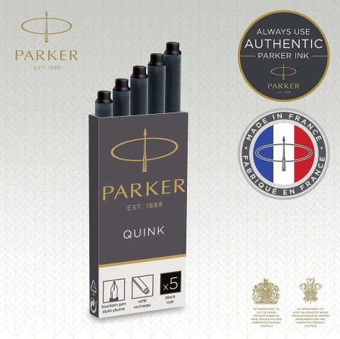 Parker Quink Dolma Kalem Kartuşu Uzun Siyah