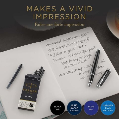 Parker Quink Dolma Kalem Kartuşu Uzun Siyah