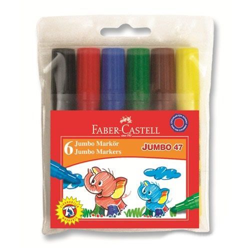 Faber-Castell Jumbo 47 Markör 6'lı Poşet