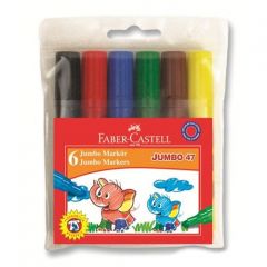 Faber-Castell Jumbo 47 Markör 6'lı Poşet