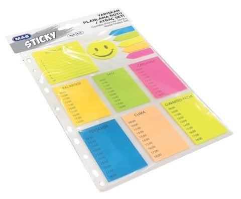 Mas Kombo Yapışkanlı Not Kağıdı Seti 3675