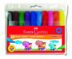 Faber-Castell Jumbo 47 Markör 10'lu Poşet