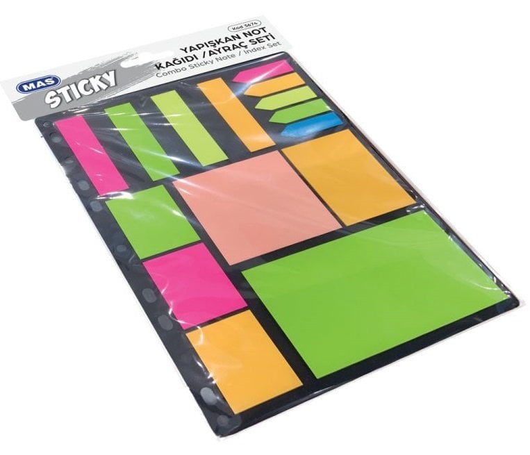 Mas Karma Yapışkanlı Not Kağıdı Seti 3674