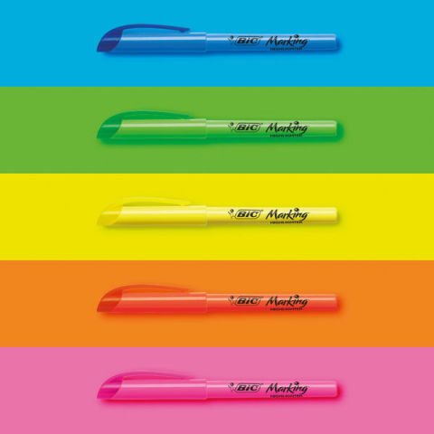 Bic Marking Fosforlu Kalem Grip Pastel 6 Renk