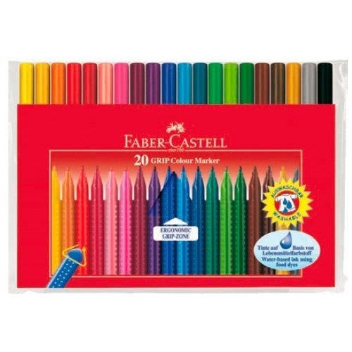 Faber-Castell Grip Keçeli Kalem 20'li Poşet