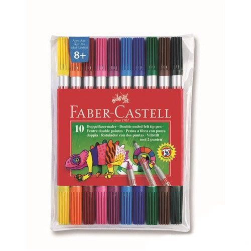 Faber-Castell Çift Uçlu Keçeli Kalem 10 Renk