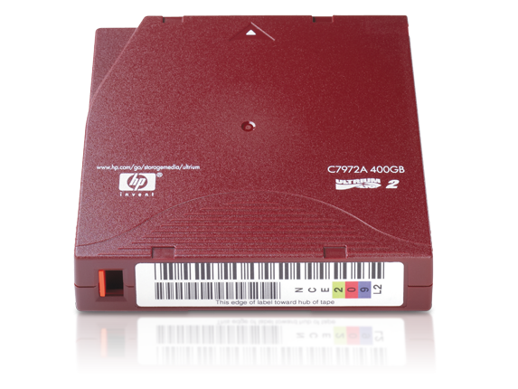HP LTO-2 Ultrium 400GB Pre-labeled Data Cartridge 20 Pack (C7972AL)