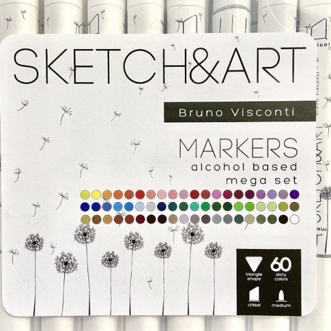 Bruno Visconti Twin Marker Sketch&Art 60 Renk 22-0080