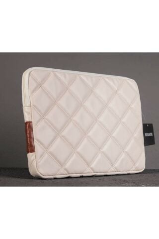 Back Laptop Çantası Kapitone 24.5X34.5cm Krem
