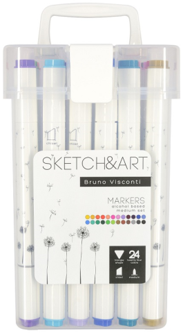 Bruno Visconti Twin Marker Sketch&Art 24 Renk 22-0077