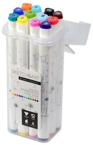 Bruno Visconti Twin Marker Sketch&Art 12 Renk 22-0076