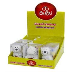 BuBu Seramik Kumbara Boyama Hayvanlı Ayı