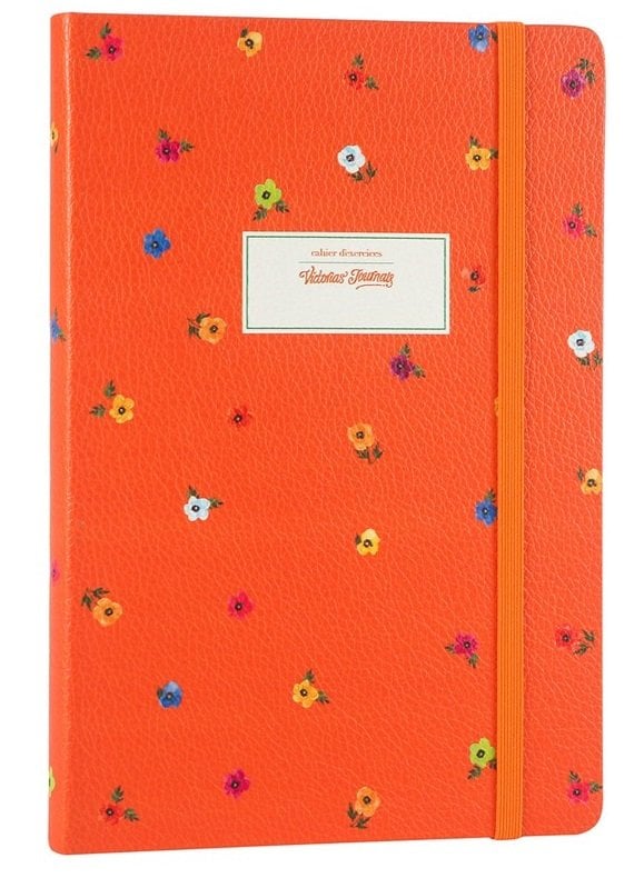 Victoria's Journals 14x20 Mini Flowers Noktalı Defter Turuncu