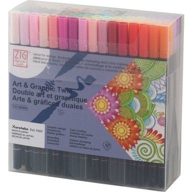 Zig Art & Graphic Twin Brush Pen Çift Uçlu Çizim Kalemi 80’li Set TUT-80/80V