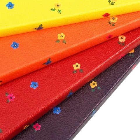 Victoria's Journals 14x20 Mini Flowers Noktalı Defter Kırmızı