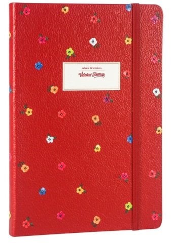 Victoria's Journals 14x20 Mini Flowers Noktalı Defter Kırmızı