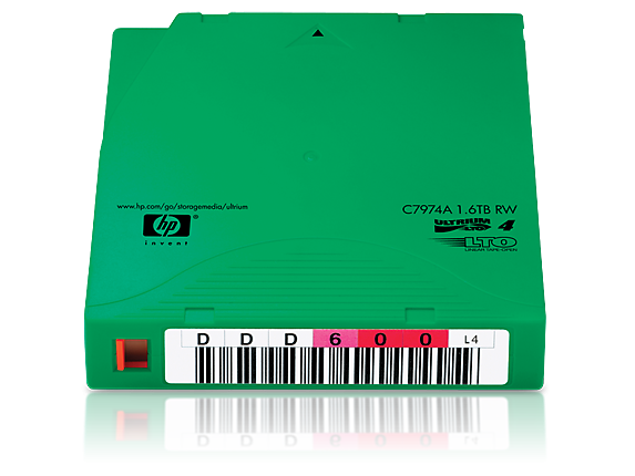 HP LTO-4 Ultrium 1.6TB Non-custom Label Data Cartridge 20 Pack (C7974AN)