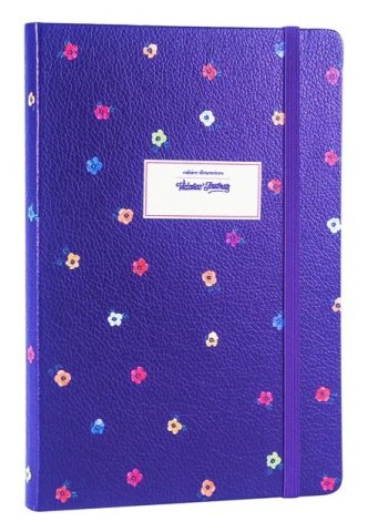 Victoria's Journals 14x20 Mini Flowers Noktalı Defter Mavi