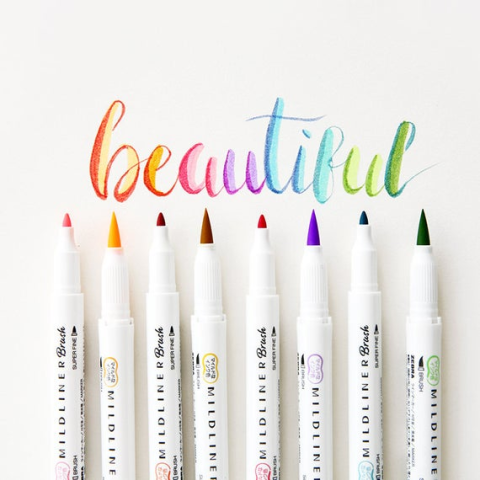 Zebra Mildliner Çift Uçlu Brush Pen 5 Renk WFT8-N-5C