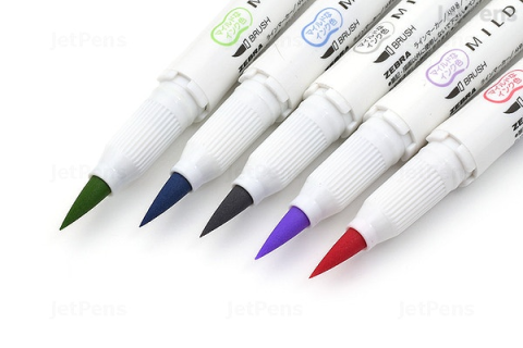 Zebra Mildliner Çift Uçlu Brush Pen 5 Renk WFT8-N-5C