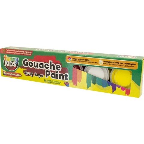Funny Kids Guaj Boya Seti 6 Renk 15ml.