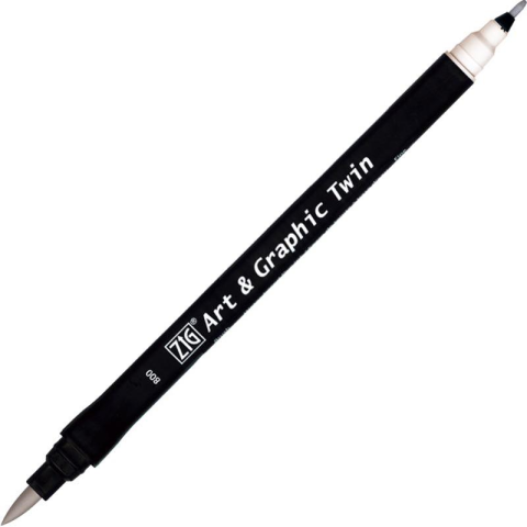 Zig Art & Graphic Twin Brush Pen Çift Uçlu Çizim Kalemi Cool Gray 1 TUT-80 800