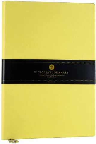 Victoria's Journals 15x21 Flexy Symht Defter 96yp.Çizgili Neon Sarı