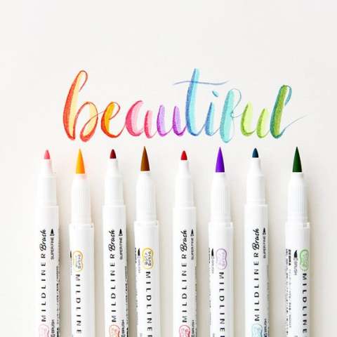 Zebra Mildliner Çift Uçlu Brush Pen 5 Renk WFT8-N-5C