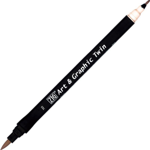 Zig Art & Graphic Twin Brush Pen Çift Uçlu Çizim Kalemi Blush TUT-80 703